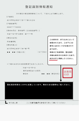 登記識別情報通知